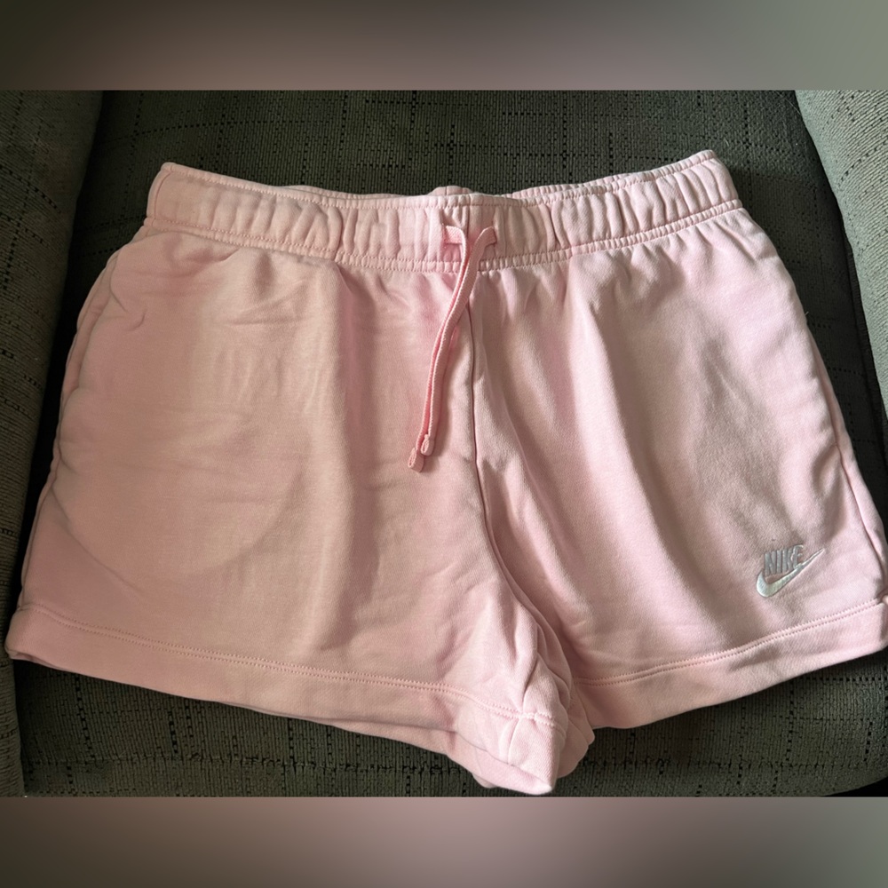 Pink Nike sweatpants shorts